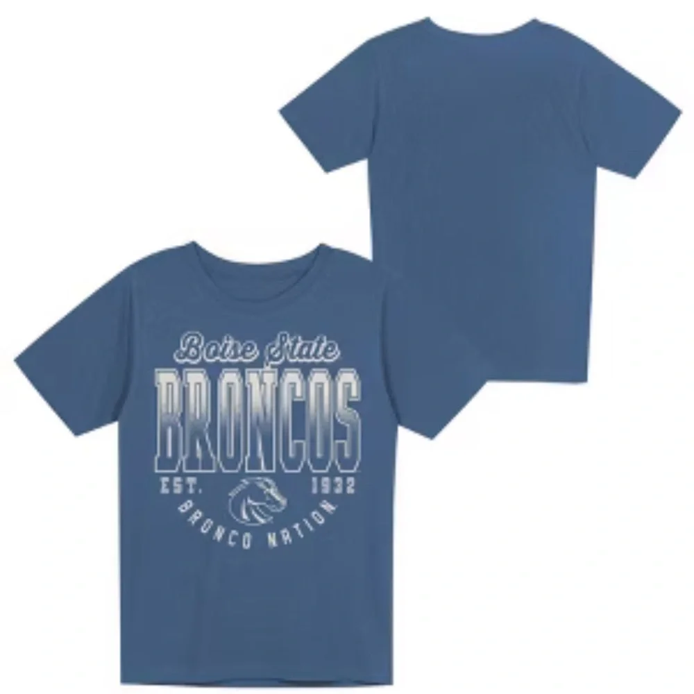 Boise State Broncos Kids Blue T-Shirt Size M - 8-10Y - Picture 1 of 6